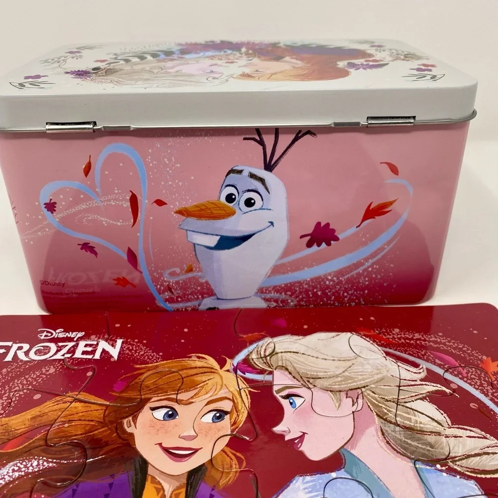 Disney Frozen Sisters Puzzle with Tin